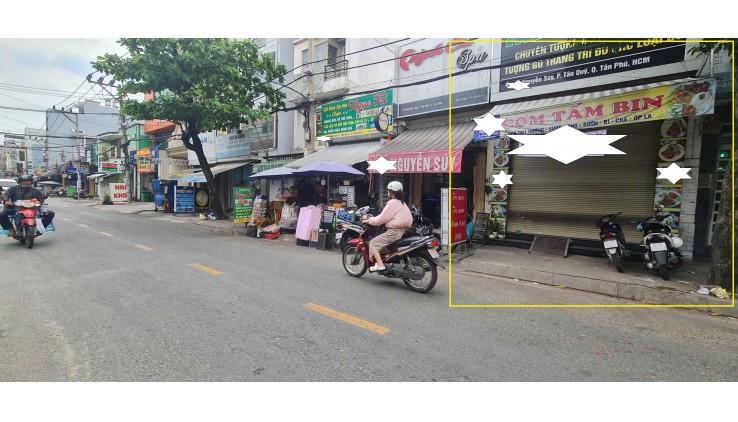 CỰC HIẾM-Cho thuê nhà  Mặt Tiền Chợ TÂN HƯƠNG 90m2, 16Triệu
